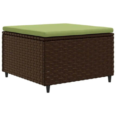 vidaXL Patio Lounge Set Brown PE rattan, powder-coated steel, polyester - Estalios